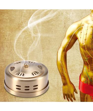 Adjustable Copper Moxibustion Box - 3 Corridors Thickened Acupuncture Moxa Burner Holder Temperature Control for Elderly Care - Buy Online on SooperMarket.com