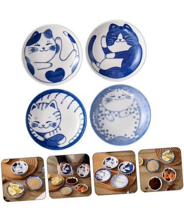 Alipis 4pcs Soy Sauce Dish Sushi Sauce Dishes Dessert Plates Snack Dish Ceramic Dipping Bowls Ceramic Cat Bowls Appetizer Dishes Side Dish Cake Plates Ceramics Dipping Sauce Household - Buy Online on SooperMarket.com
