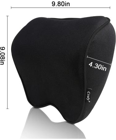 2-Pack Memory Foam Car Neck Pillows - Soft Adjustable Headrest with Breathable Cover for Ultimate Driving Comfort - Buy Online on SooperMarket.com