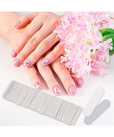 JSRQT 100 Mini Nail Files Double Sided Nail File Set Emery Board for Women Girls Acrylic Mini Nail Files Bulk Nail Buffer Professional Nail Files 180/240 Grit Manicure Tool (Silver) - Buy Online on SooperMarket.com