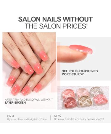 AILLSA Press On Nails - Short Glue On Fake Nails Set | 15 Sizes 37-Piece with Glue Grapefruit - Buy Online on SooperMarket.com