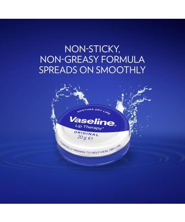 Vaseline Lip Therapy Lip Balm Tin 20g | Original Lip Moisturizer for Very Dry Lips | Pack of 12 - International Shipping Available - Buy Online on SooperMarket.com