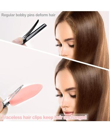 Sularpek 10 Pcs No Bend Hair Clips Makeup Hair Clip No Crease Hair Pin Clips Styling Curl Clips Accessories for Hair Styling Face Washing Makeup Application(Pink White Black) 1 count (Pack of 10) - Buy Online on SooperMarket.com