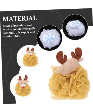 2pcs Soft Bath Ball & Exfoliating Shower Pouf - Luxurious Bathing Accessories for Girls - Cotton Loofah & Back Scrubber - Ideal for Relaxing Showers - Buy Online on SooperMarket.com
