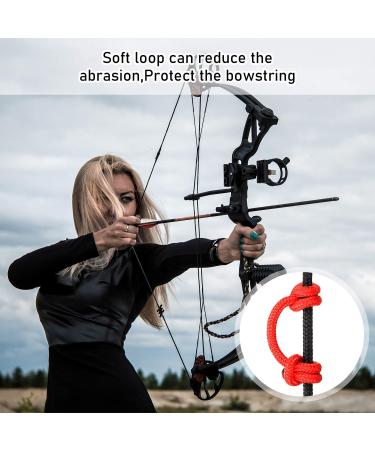 2 Pieces Archery D Loop Rope Set - 10 Feet, Bowstring Serving Thread, Release Material - Black and Red - Buy Online on SooperMarket.com