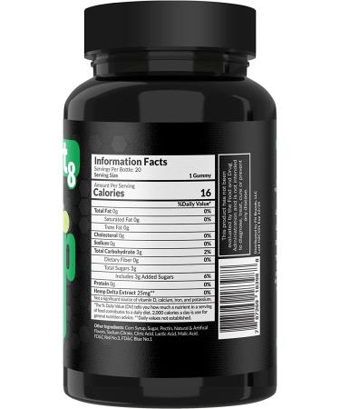 Hemp Gummies Delta Premium 500mg High Potency - 25 Fruity Gummy Bears for Stress Relief, Inflammation, Pain & Restful Sleep - Peach Bliss - Buy Online on SooperMarket.com