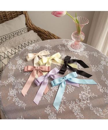 JSGHGDF Bowknot Hair Clip Elegances Long Ribbon Bowknot Shape Spring Hair Clip for Girl Photography Styling Tiaras Beige - Buy Online on SooperMarket.com