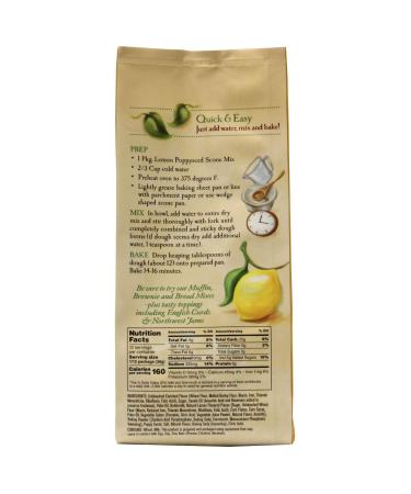 English Scone Mix  Lemon Poppyseed by Sticky Fingers Bakeries â Easy to Make English Scones Fresh Baked  Makes 12 Scones (2 pk) 1 Pound (Pack of 2) - Buy Online on SooperMarket.com
