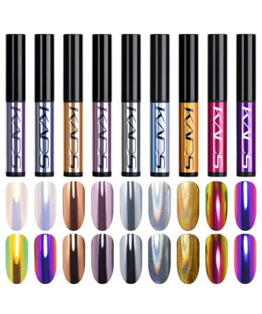 Rolabling Nail Powder Air Cushion Pen Mirror Effect Nails Powder Holographic Chrome Pigment Nail Decoration Nail Art Tool