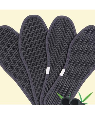 EXCEART 2 Pairs Bamboo Charcoal Odor Control Shoe Insoles - Size 40 Black 24x5cm - Buy Online on SooperMarket.com
