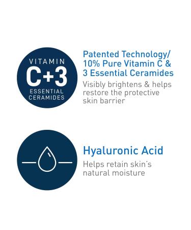 CeraVe Vitamin C Serum with Hyaluronic Acid - Skin Brightening 10% Pure Vitamin C - 1 Fl Oz - Buy Online on SooperMarket.com