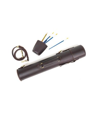 Hoi An Soul - Leather Document Tube - 100% Hand Made - Black - 21