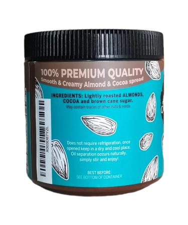 ALLNUTS Choco Almond Spread - 100% Natural, Creamy Texture, Additives Free, Keto & Vegan Friendly (17.6oz) - Buy Online on SooperMarket.com