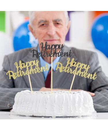 36 Pieces Happy Retirement Cupcake Toppers Retirement Food Picks Glitter Retired Cupcake Picks Retirement Theme Party Cake Decorations for Retirement Theme Party Supplies (Black Gold) - Buy Online on SooperMarket.com