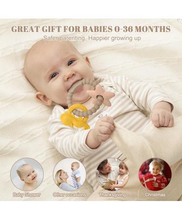 ClDy Bite Ring for Babies | BPA-Free Silicone Teething Toys | Ocean Brown | Soothing & Stimulating Gum Relief for Infants 3 Months+ - Buy Online on SooperMarket.com