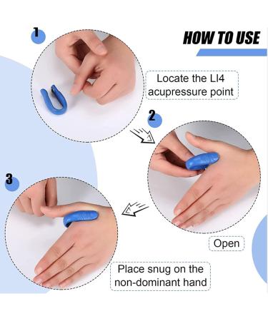 Acupuncture Point Massage Clip - Blue Plastic 2-Piece Acupressure Tool for Migraine Relief - Buy Online on SooperMarket.com