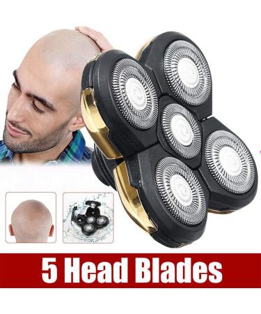 Pilarmuture 5 Head Shaver Replacement Heads - Easy Install Electric Razor Blades for Bald Men - Premium Quality Blue - Buy Online on SooperMarket.com