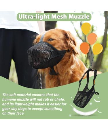 Adjustable Soft Dog Muzzle - Ideal for Small Medium & Large Dogs | Prevent Biting Licking Chewing | Perfect Fit for Snouts 9 -10 | International Shipping - Buy Online on SooperMarket.com