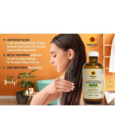 Jamaican Black Castor Oil Light Blend 4oz - Natural Lightweight Oil for Hair & Skin | Seals Moisture, Controls Frizz | Plant-based Formula | 4 Fl Oz - Buy Online on SooperMarket.com