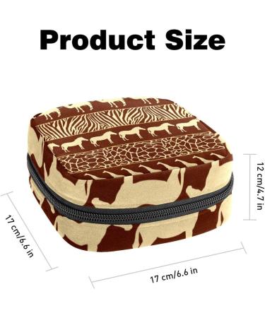 Wild Animals African Pattern Period Pouch - Tampon Storage Bag for Teen Girls - Buy Online on SooperMarket.com