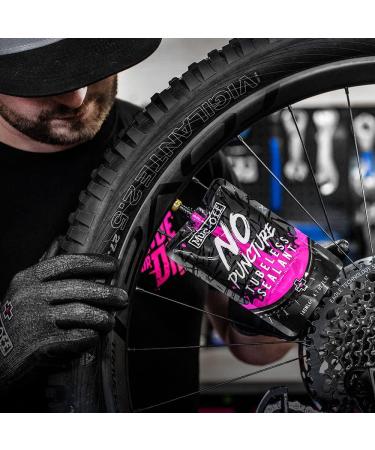 Muc-Off No Puncture Hassle Tubeless Sealant Kit - Advanced Bicycle Tyre Sealant with UV Tracer Dye - Seals Tears & Holes Up to 6mm - Buy Online on SooperMarket.com