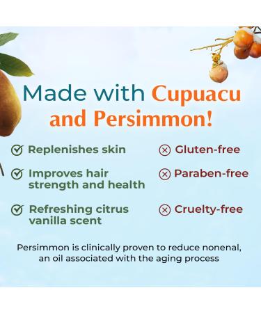 BoaVida Deodorizing Citrus Plus Elder Shampoo & Body Wash - Persimmon Formula to Eliminate Nonenal & Odors - 1 Gallon | International Shipping Available - Buy Online on SooperMarket.com