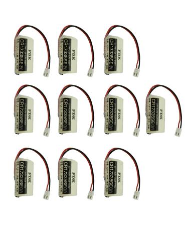 10 Pack for FDK CR17335SE 3V PLC Battery for Epson Robot Controller RC Series Battery R13B060003 (White Plug)