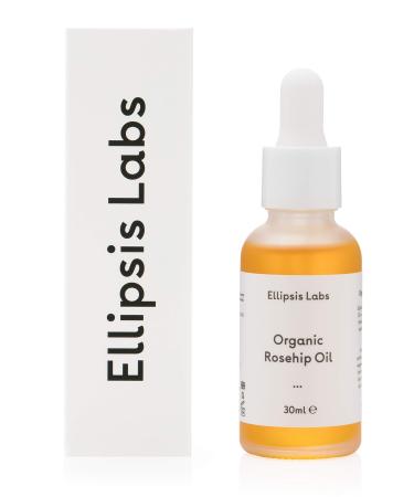 Organic Rosehip Oil by Ellipsis Labs. 100% natural and organic moisturizing oil works against dry skin conditions for improved skin barrier function. 30ml/1fl.oz