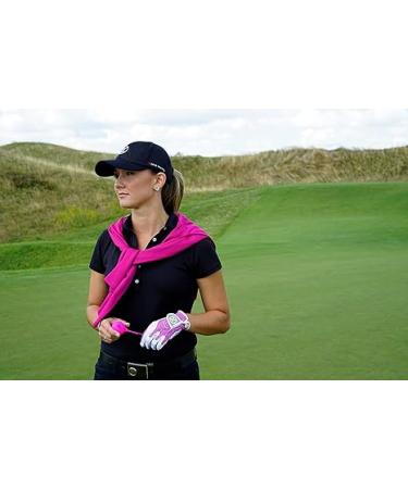Zero Friction Ladies Compression-Fit Synthetic Golf Glove 2 Pack Includes free tee pack Universal-Fit - White-Lavender - Buy Online on SooperMarket.com