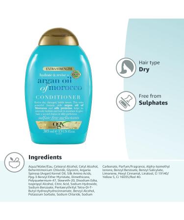 OGX Argan Oil of Morocco Extra Strength Conditioner 385ml - For Dry, Damaged Hair - Buy Online on SooperMarket.com