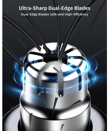 Rechargeable Ear and Nose Hair Trimmer for Men & Women | Professional Eyebrow Trimmer with Digital Display 9000 RPM Motor & Dual-Edge Blades - Efficient Grooming in Grey - Buy Online on SooperMarket.com