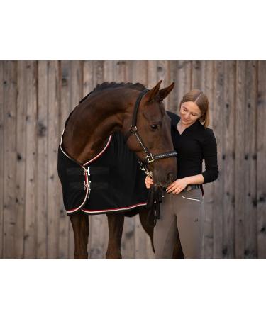 Equilyx Sweat Ceiling Horse Blanket | Perfect Fit Fleece | Moisture Absorbing Breathable Warming Transport Blanket (Black 145) - Buy Online on SooperMarket.com