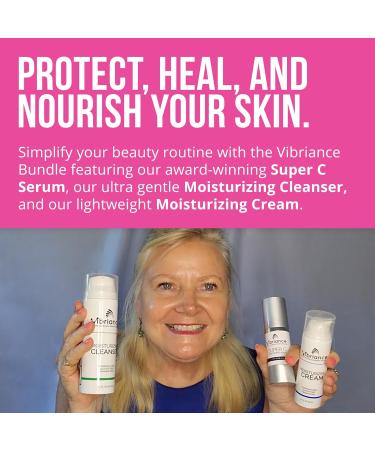 Vibriance Bundle Skincare Set - Super C Serum Moisturizing Cleanser & Cream | Complete Radiant Beauty Set for All Skin Types - Buy Online on SooperMarket.com