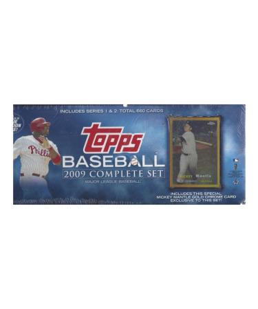 2009 TOPPS BASEBALL COMPLETE FACTORY SEALED SET 660 CARDS WITH 1957 EXCLUSIVE MICKEY MANTLE CHROME REFRACTOR CARD