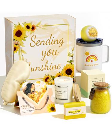 Pikile gifts for women sunflower gifts for sunshine wonderful Christmas gifts care sets for women unique gift sets for mom girlfriend wife grandma yellow