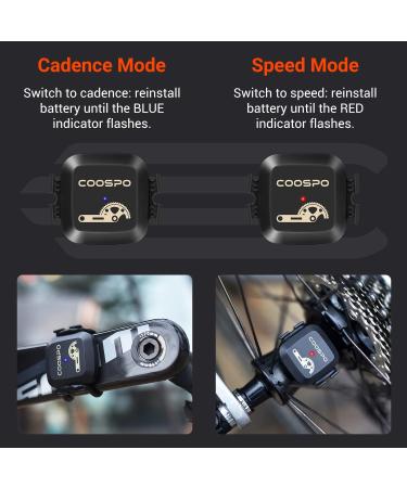 COOSPO Bluetooth Ant+ Bike Speed & Cadence Sensor - IP67 Waterproof Compatible with Zwift Rouvy Kinomap & More (BK467) - Buy Online on SooperMarket.com