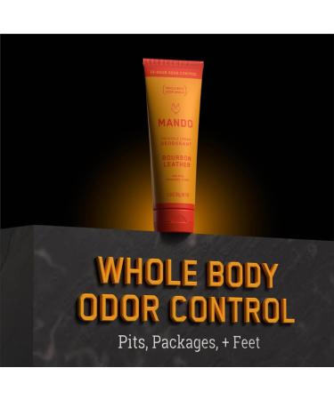 Mando Bourbon Leather Body Deodorant - 72 Hour Odor Control Aluminum & Baking Soda Free - Buy Online Internationally - Buy Online on SooperMarket.com
