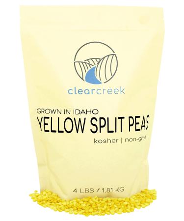Grown in Idaho Yellow Split Peas | 4 lb Resealable Bag | Non-GMO | Kosher | Vegan | Dried | High in Fiber and Protein | Non-Irradiated 4 Pound (Pack of 1)