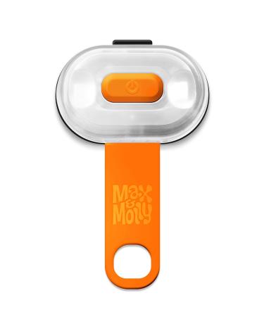 Max & Molly 4894512014565 MATRIX Ultra LED Light for dogs - Cats - Jogger - Walker - Biker - Biker - Outdoor Orange/evening red in a zigzag pattern (Sunset Chevron)