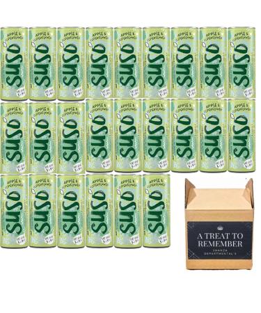 Suso Sparkling Apple and Elderflower Cans - 24x250ml Apple and Elderflower 24