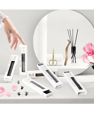 Lash Clusters Ribbon 160 D Curl Individual Lashes DIY Extensions Mega Volume with Applicator Tool & Scissors | B&Q LASH (B03+B05 10-16MIX) - Buy Online on SooperMarket.com