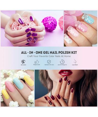 36 Colors UV Nail Polish Set | Comozon Gel Color Kit with 2 Brushes for Nail Art & Design - Buy Online on SooperMarket.com