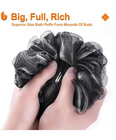 Urbanstrive XL Soft Shower Loofah Sponge for Men and Women - 75g - Black - 1 Pack - Buy Online on SooperMarket.com