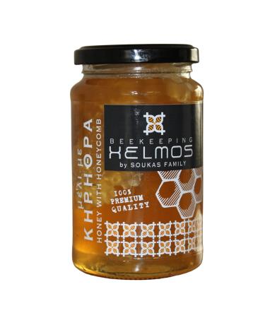 Helmos Greek Honey with Honeycomb 350 g