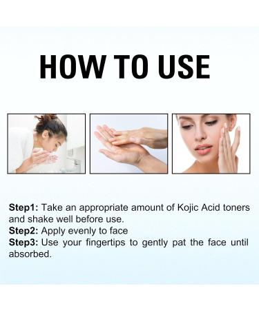 Kojic Acid Toner for Face - Face Toner Dark Spot Remover for Face Acne Toner Hydrating Toning Solution Even Skin Tone Korean Toner Skincare Exfoliating Toner for All Skin 118ml - Buy Online on SooperMarket.com
