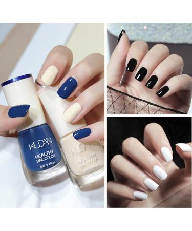 TBeautfave Nude Nail Polish Set Nail Varnish Sets Quick Dry & Long Lasting Black White Nail Polish Water Based Natural Nail Polish Sets for DIY Nail Art No Need Cure 5PCS-SWEETCOOL - Buy Online on SooperMarket.com