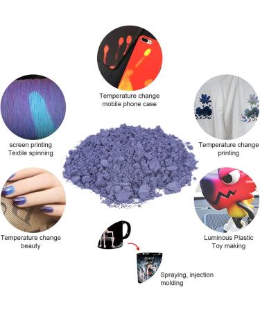 Thermochromic Powder Pigment Color Changing Powder for DIY Nail Art Acrylic Paint Fine Art (Light Blue Turns Warm Red) - Buy Online on SooperMarket.com