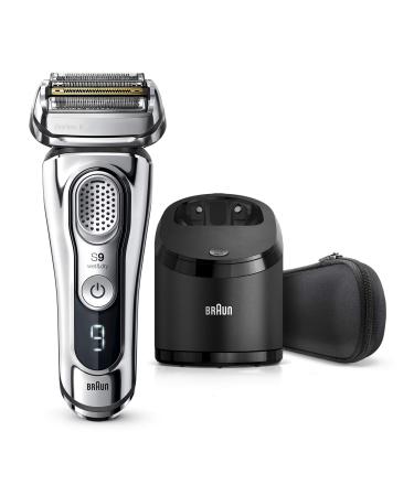 Braun Series 9 9376Cc Latest Generation Electric Shaver Rechargeable & Cordless Electric Razor for Men - Clean&Charge Station Fabric Travel Case 1 Count