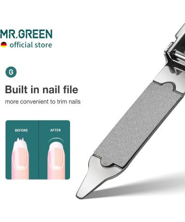 MR.GREEN Collapsible Nail Clippers with Nail Files - Portable Stainless Steel Manicure Tool (Eco-Packaging) - Buy Online on SooperMarket.com