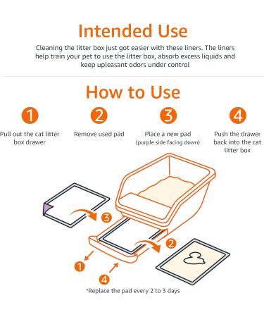 Amazon Basics Cat Litter Pads - 20-Pack Unscented | Purple & White | International Shipping Available - Buy Online on SooperMarket.com